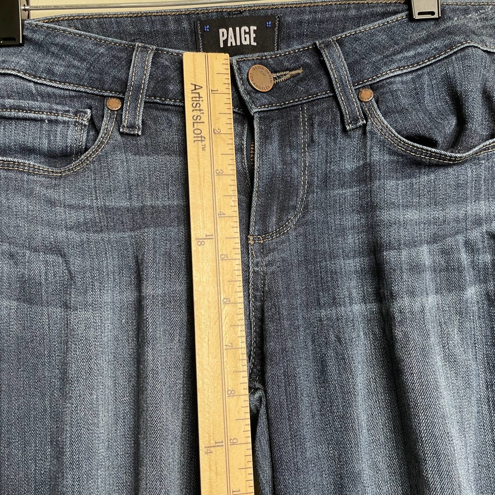 Paige Dark Wash Denim Light Weight 5 Pocket Skinny Jeans 26 - Picture 7 of 14